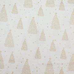 Gold Foil Premium 100% Quilting Cotton "Christmas Tree" - 3 Colours - Pound A Metre