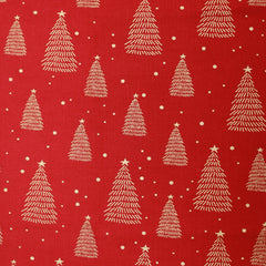 Gold Foil Premium 100% Quilting Cotton "Christmas Tree" - 3 Colours - Pound A Metre