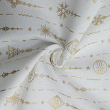 Pound A Metre Gold Foil Premium 100% Quilting Cotton "Decoration" - 3 Colours