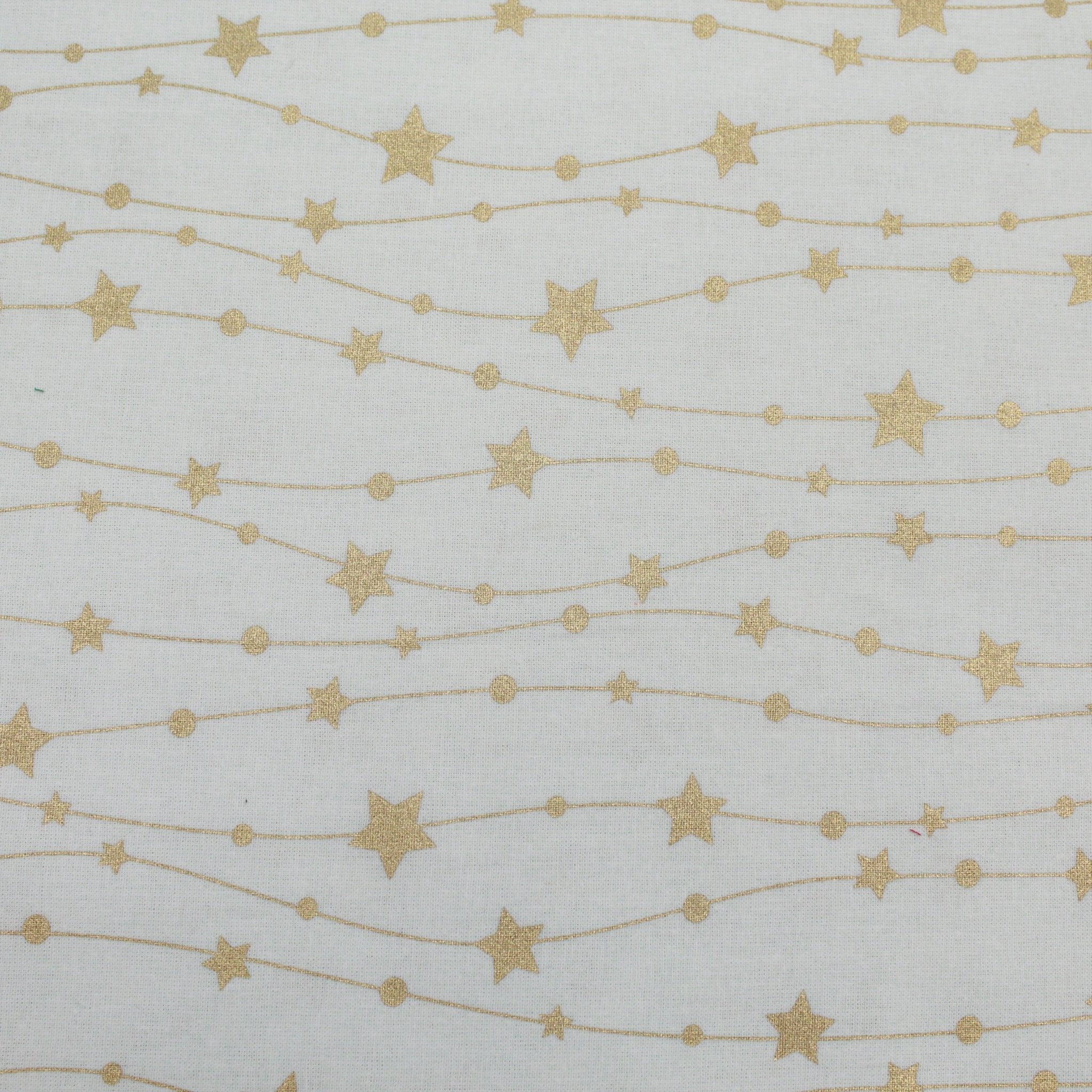 Gold Foil Premium 100% Quilting Cotton "Fairy Lights" - 3 Colours - Pound A Metre