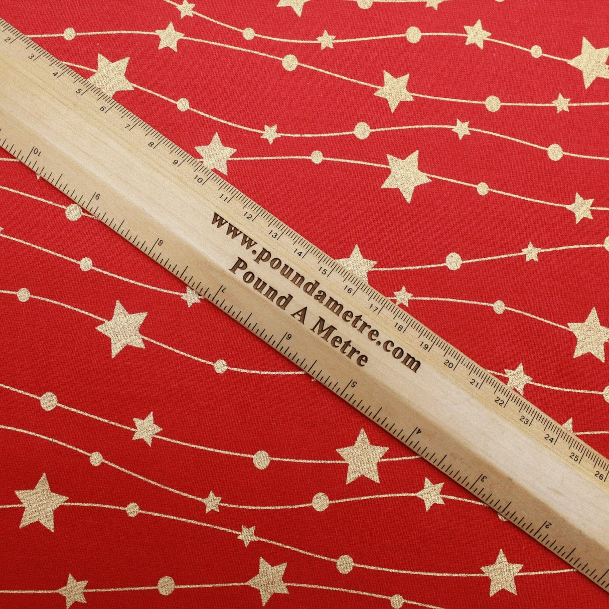 Pound A Metre Gold Foil Premium 100% Quilting Cotton "Fairy Lights" - 3 Colours