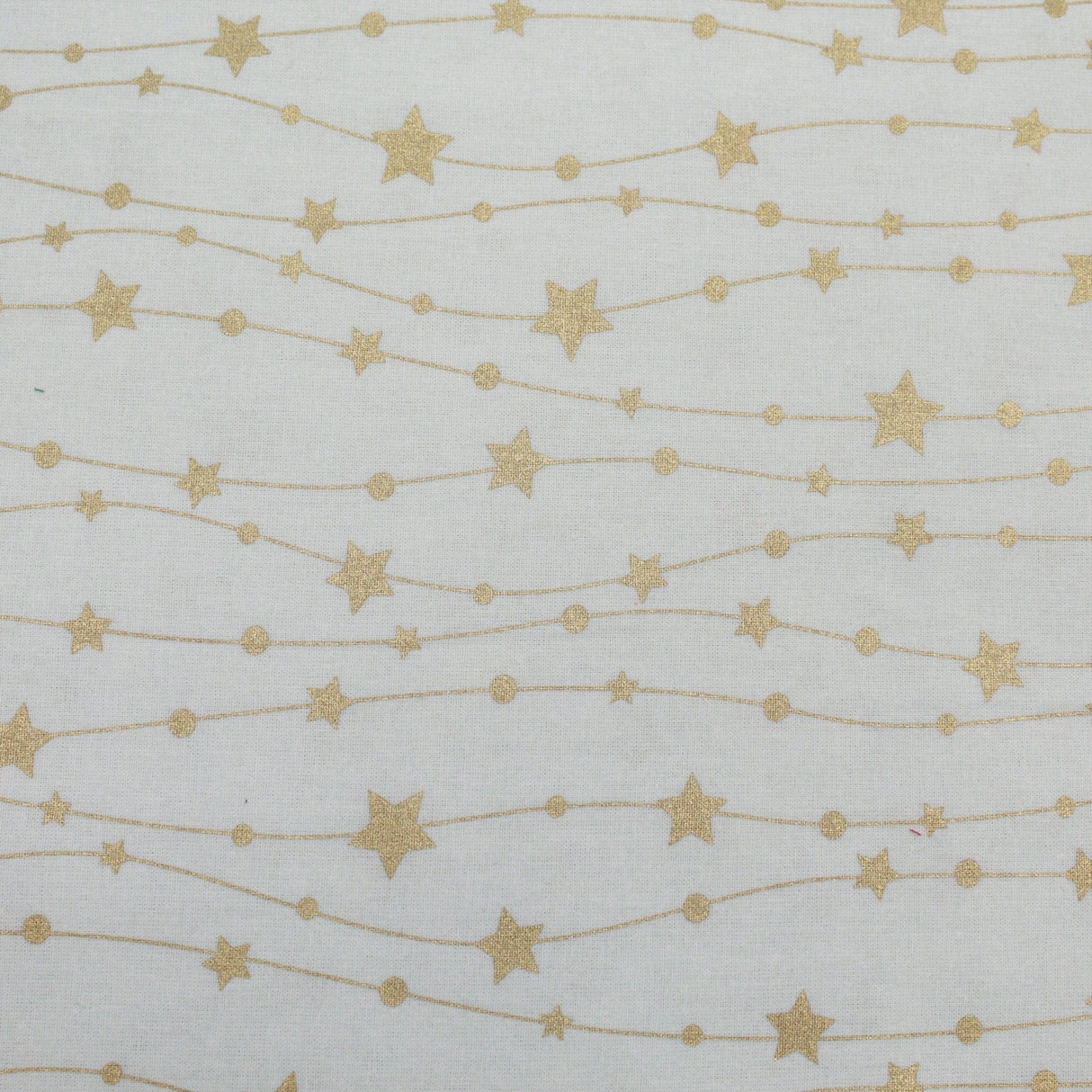 Pound A Metre Gold Foil Premium 100% Quilting Cotton "Fairy Lights" - 3 Colours