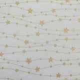 Pound A Metre Gold Foil Premium 100% Quilting Cotton "Fairy Lights" - 3 Colours