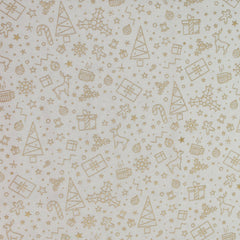 Gold Foil Premium 100% Quilting Cotton "Festive" - 3 Colours - Pound A Metre