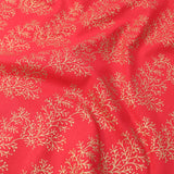 Pound A Metre Gold Foil Premium 100% Quilting Cotton "Festive Branches" - 3 Colours