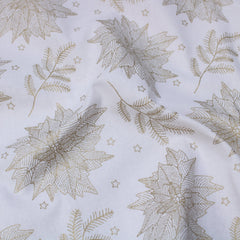 Gold Foil Premium 100% Quilting Cotton "Festive Flowers" - 3 Colours - Pound A Metre