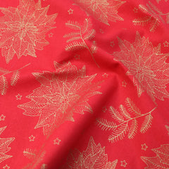 Gold Foil Premium 100% Quilting Cotton "Festive Flowers" - 3 Colours - Pound A Metre