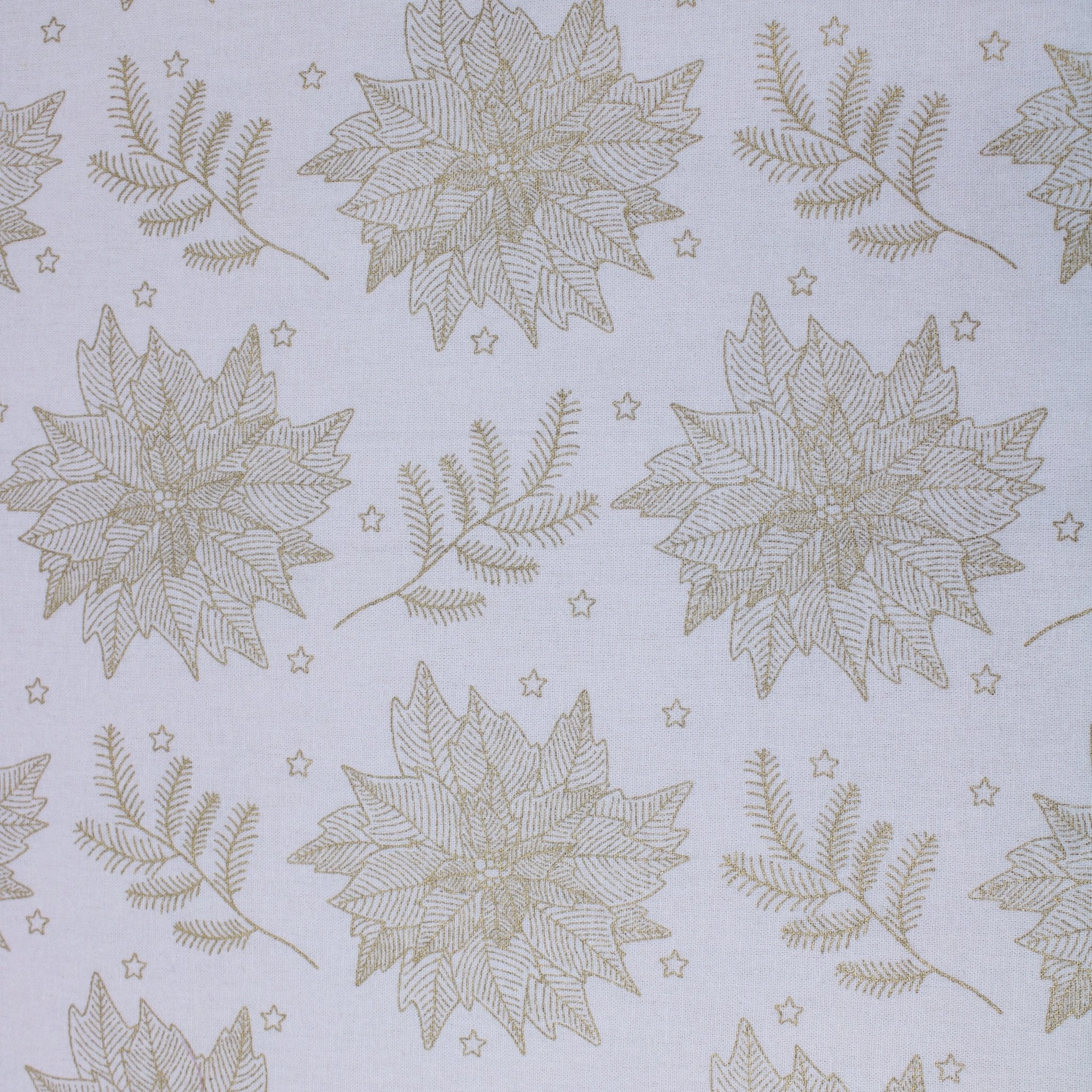 Gold Foil Premium 100% Quilting Cotton "Festive Flowers" - 3 Colours - Pound A Metre