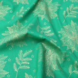 Pound A Metre Gold Foil Premium 100% Quilting Cotton "Festive Flowers" - 3 Colours