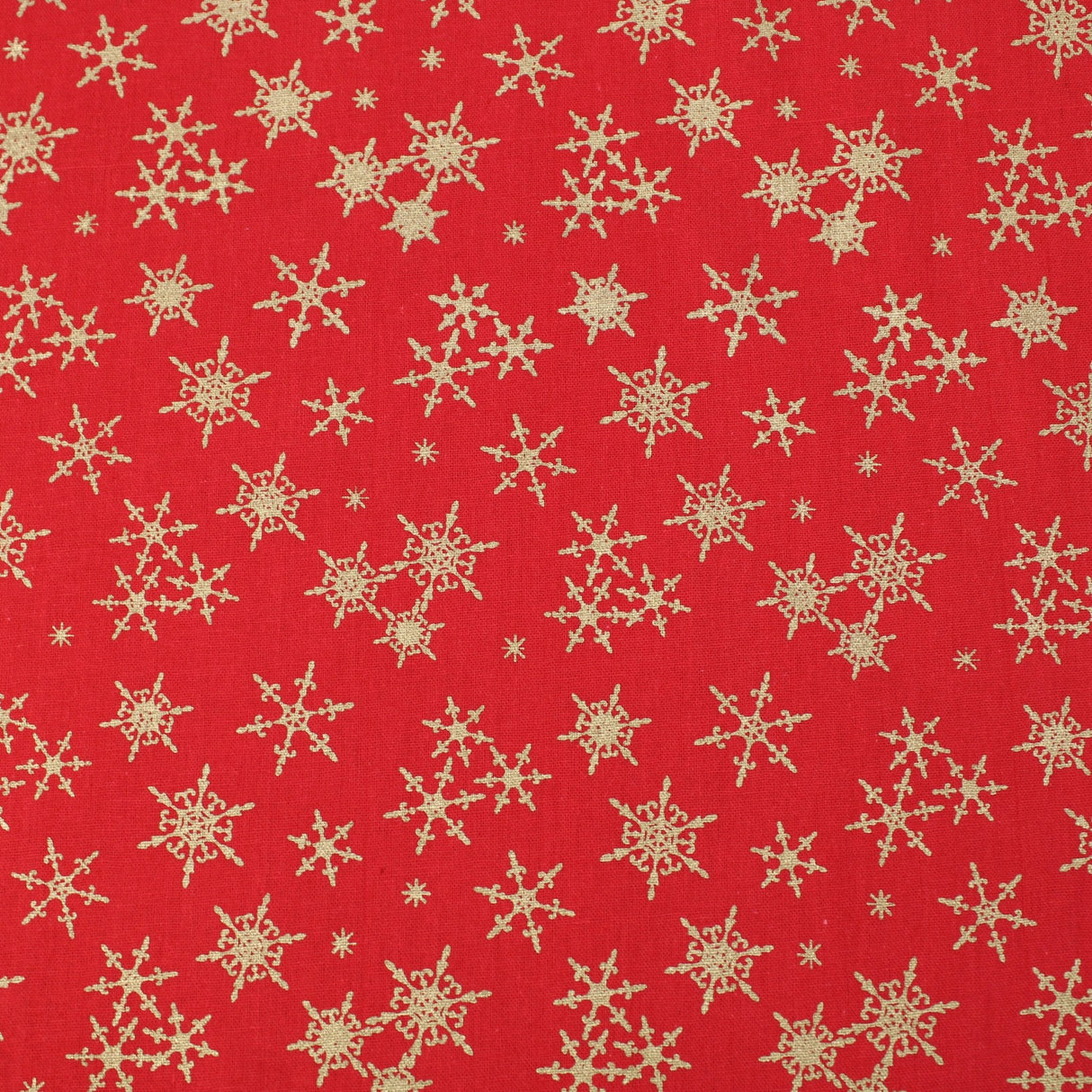 Gold Foil Premium 100% Quilting Cotton "Festive Snowflake" - 3 Colours - Pound A Metre