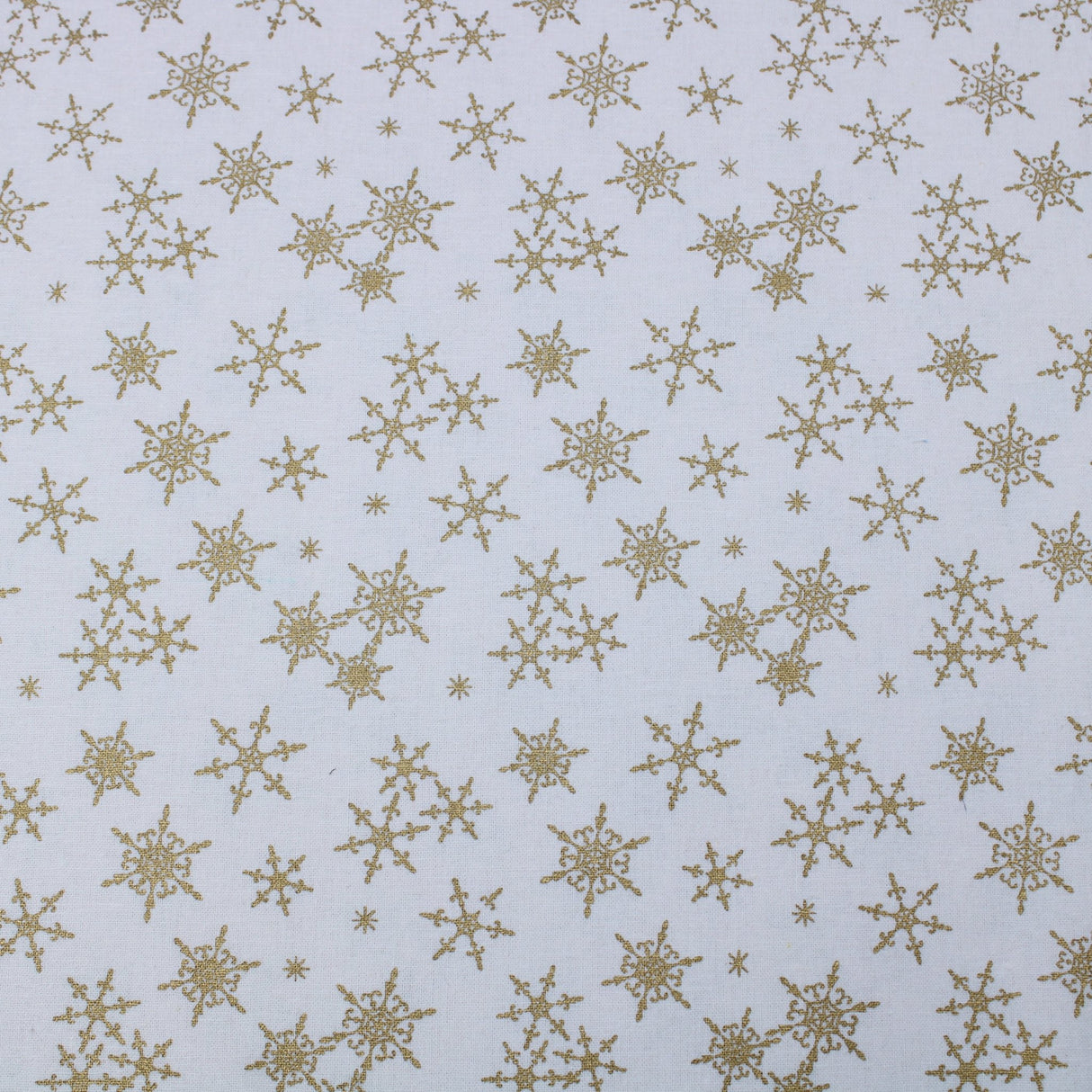 Gold Foil Premium 100% Quilting Cotton "Festive Snowflake" - 3 Colours - Pound A Metre