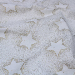 Gold Foil Premium 100% Quilting Cotton "Festive Stars" - 3 Colours - Pound A Metre