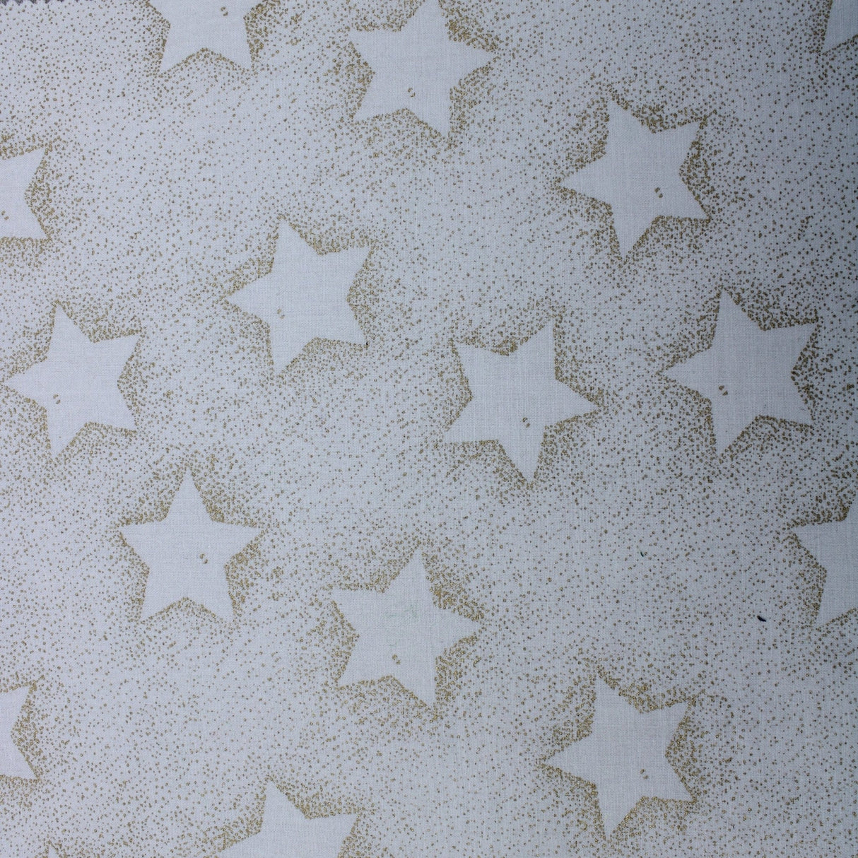 Pound A Metre Gold Foil Premium 100% Quilting Cotton "Festive Stars" - 3 Colours