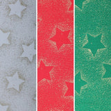 Pound A Metre Gold Foil Premium 100% Quilting Cotton "Festive Stars" - 3 Colours