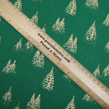 Gold Foil Premium 100% Quilting Cotton "Festive Tree" - 3 Colours - Pound A Metre