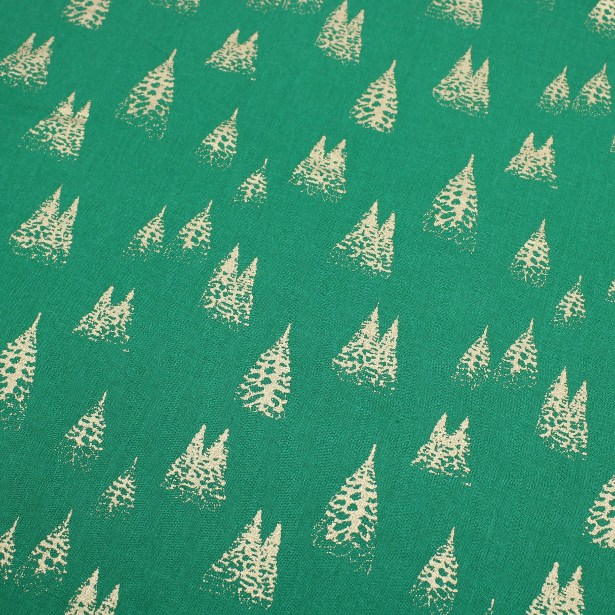 Gold Foil Premium 100% Quilting Cotton "Festive Tree" - 3 Colours - Pound A Metre
