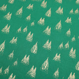 Gold Foil Premium 100% Quilting Cotton "Festive Tree" - 3 Colours - Pound A Metre