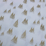 Pound A Metre Gold Foil Premium 100% Quilting Cotton "Festive Tree" - 3 Colours