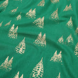 Pound A Metre Gold Foil Premium 100% Quilting Cotton "Festive Tree" - 3 Colours