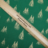 Pound A Metre Gold Foil Premium 100% Quilting Cotton "Festive Tree" - 3 Colours