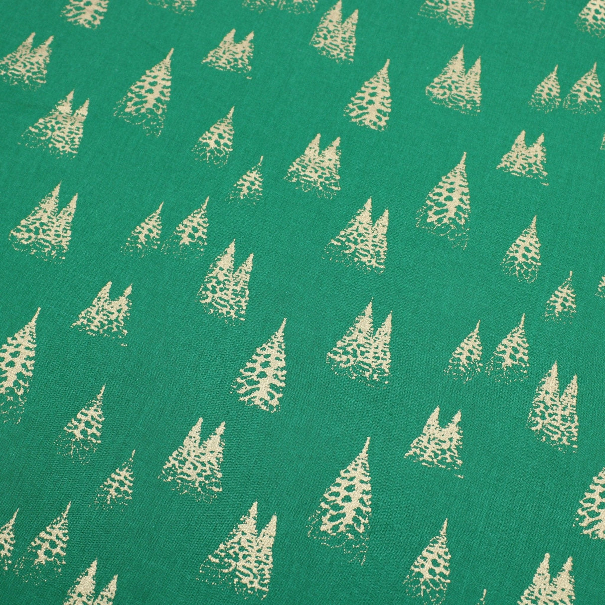 Pound A Metre Gold Foil Premium 100% Quilting Cotton "Festive Tree" - 3 Colours