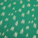 Pound A Metre Gold Foil Premium 100% Quilting Cotton "Festive Tree" - 3 Colours