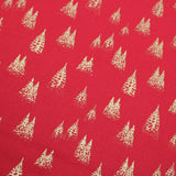 Pound A Metre Gold Foil Premium 100% Quilting Cotton "Festive Tree" - 3 Colours