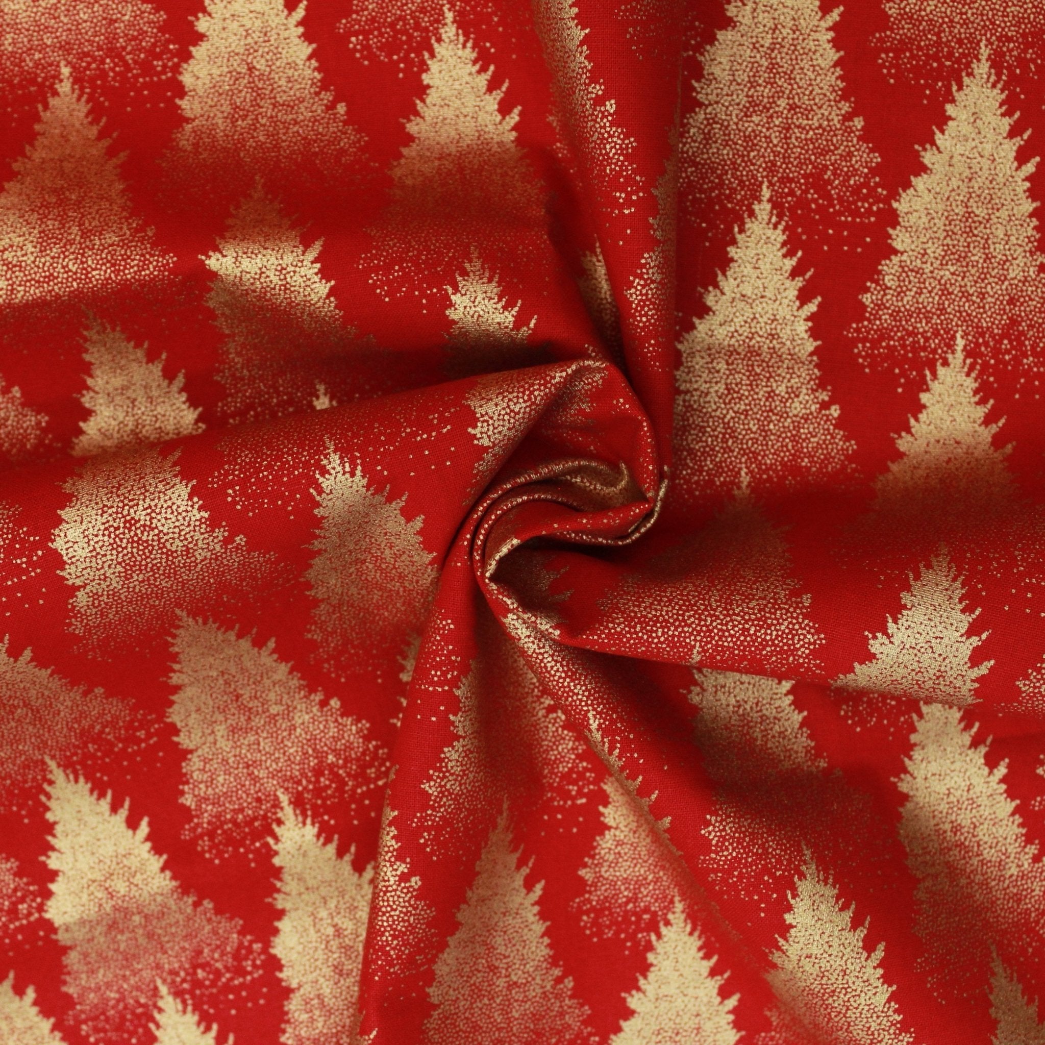 Gold Foil Premium 100% Quilting Cotton "Forest Tree" - 3 Colours - Pound A Metre