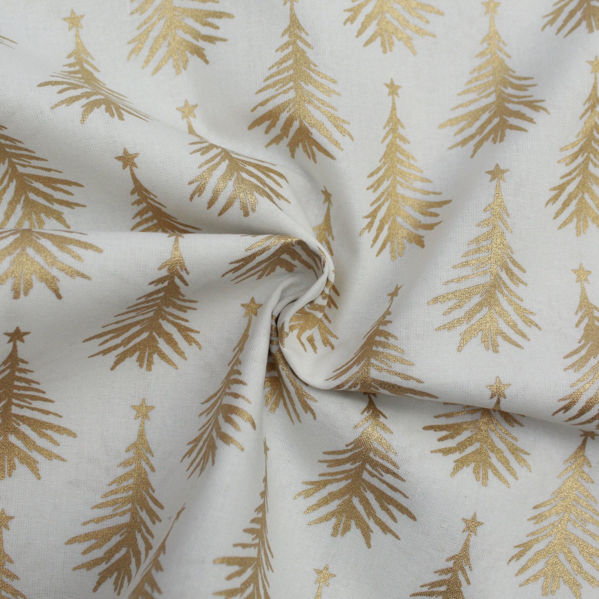 Gold Foil Premium 100% Quilting Cotton "Star-Topper" - 3 Colours - Pound A Metre