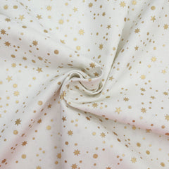 Gold Foil Premium 100% Quilting Cotton "Starlight" - 3 Colours - Pound A Metre