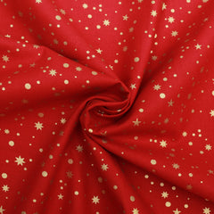 Gold Foil Premium 100% Quilting Cotton "Starlight" - 3 Colours - Pound A Metre