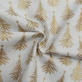 Pound A Metre Gold Foil Premium 100% Quilting Cotton "Treetop" - 3 Colours