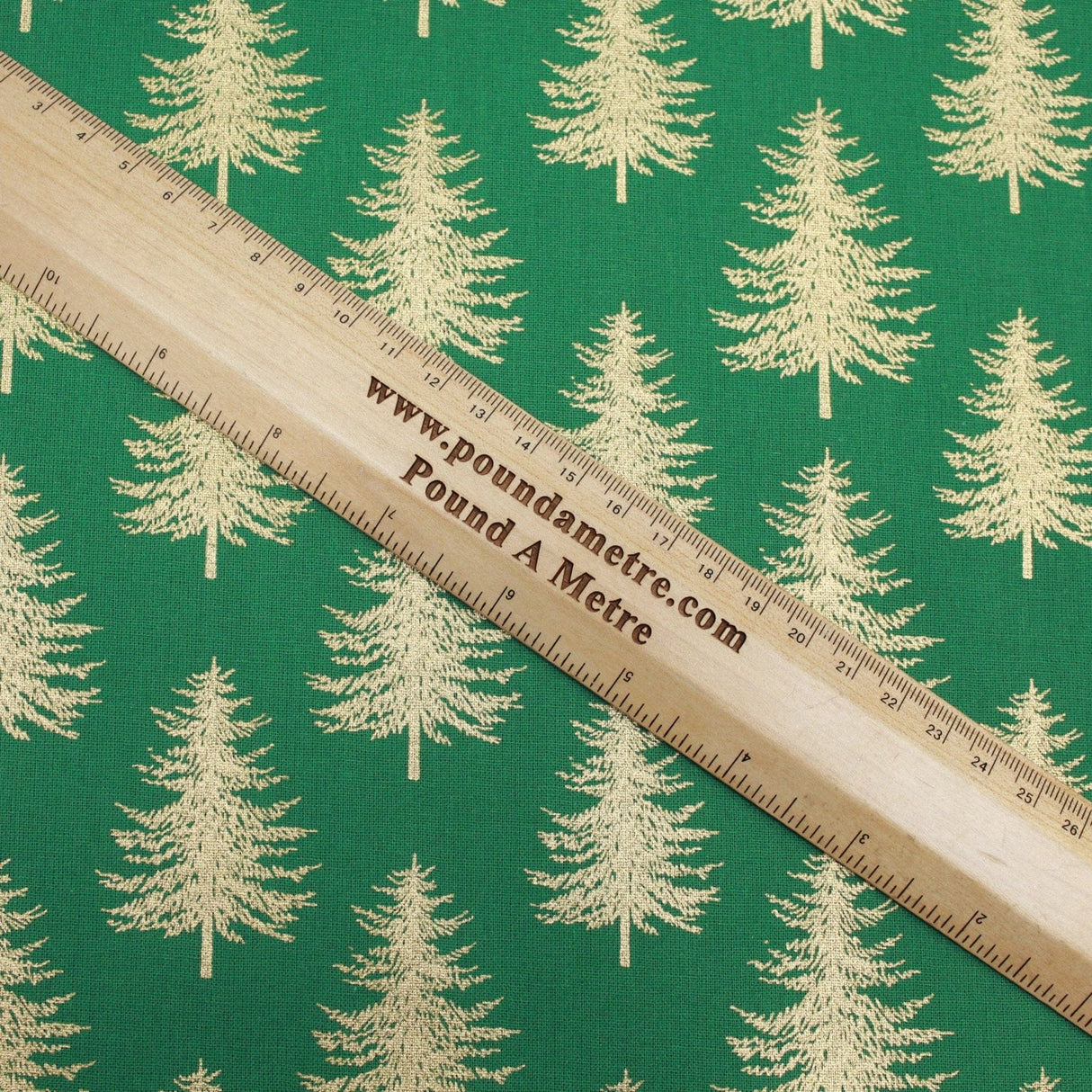 Pound A Metre Gold Foil Premium 100% Quilting Cotton "Treetop" - 3 Colours