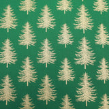 Pound A Metre Gold Foil Premium 100% Quilting Cotton "Treetop" - 3 Colours