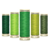 Pound A Metre Pack Of 5 x 100m Gütermann Sew All Thread- Green Envy Bundle- Pack Of 5