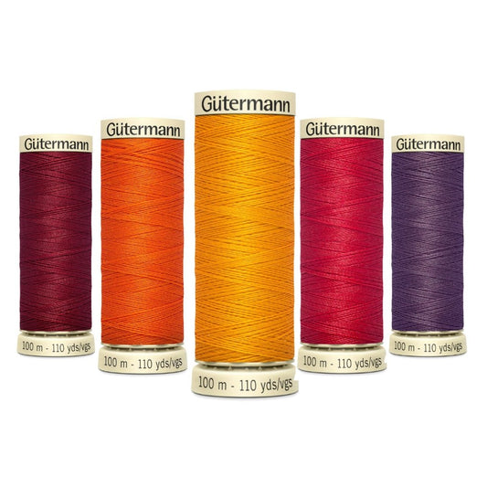 Gütermann Sew All Thread- Sunset Bundle- Pack Of 5 - Pound A Metre