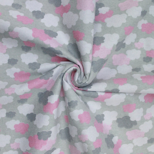 High Quality Brushed Cotton - Colourful Clouds - 60" Wide - Pound A Metre