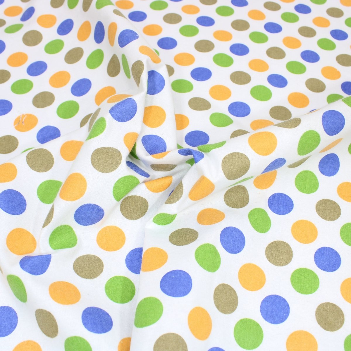 High Quality Brushed Cotton - Colourful Spots - 60" Wide - Pound A Metre