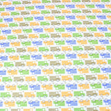 Pound A Metre Full Metre High Quality Brushed Cotton - Colourful Trucks - 60" Wide