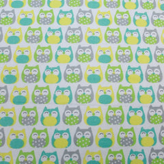 High Quality Brushed Cotton - Friendly Owls - 60" Wide - Pound A Metre