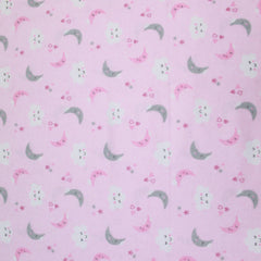 High Quality Brushed Cotton - Moon & Clouds - 60" Wide Pink - Pound A Metre