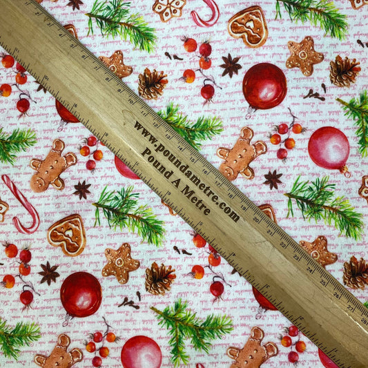 3 Metres Quality 100% Digital Quilting Festive Cotton 44" Wide