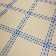 3 Metres Printed Scuba Jersey- Caramel & Blue 55" Wide