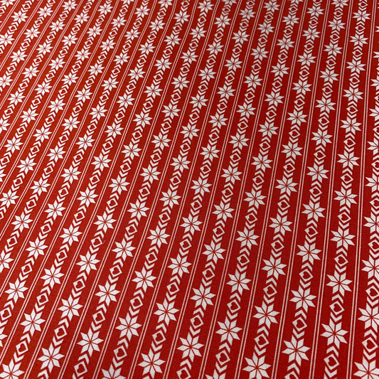 3 Metres Quality 100% Digital Quilting Festive Cotton 44" Wide Red