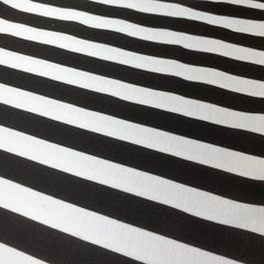 3 Metres Printed Jersey- Black Stripes 55" Wide