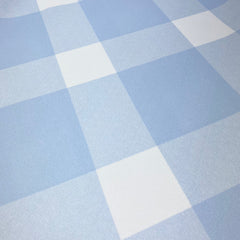 3 Metres Printed Scuba Jersey- Sky Blue Checks 55" Wide