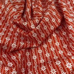 3 Metres Quality 100% Digital Quilting Festive Cotton 44" Wide Red