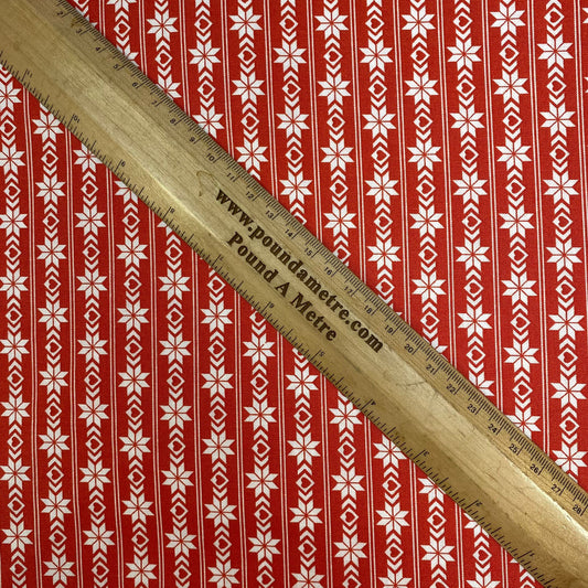3 Metres Quality 100% Digital Quilting Festive Cotton 44" Wide Red