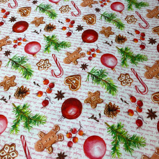 3 Metres Quality 100% Digital Quilting Festive Cotton 44" Wide