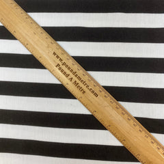 3 Metres Printed Jersey- Black Stripes 55" Wide